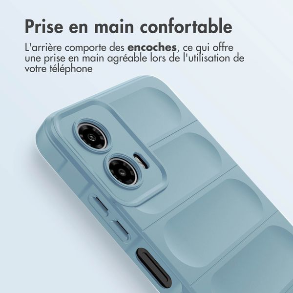 imoshion Coque arrière EasyGrip Motorola Moto G34 - Bleu clair