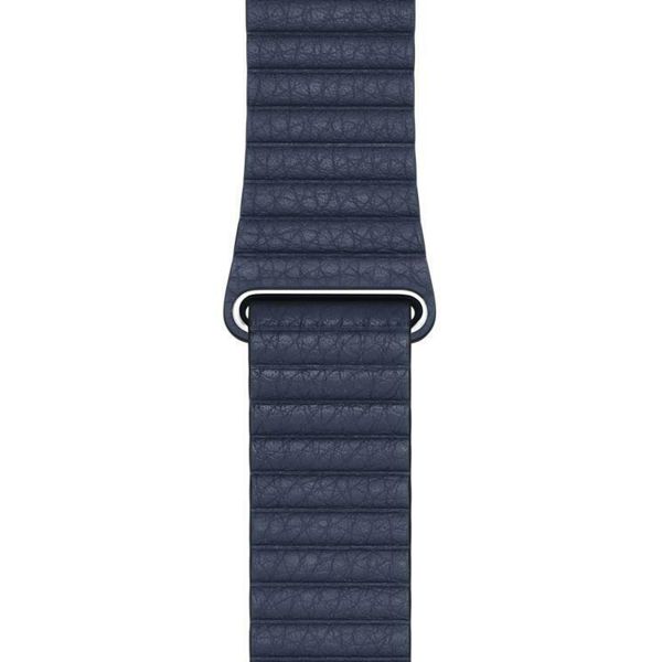 Apple Bracelet Leather Loop Apple Watch Series 1 t/m 11 / SE / Ultra (44/45/46/49 mm) - Taille M - Diver Blue