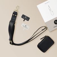 Selencia Cordon de téléphone avec petit sac - Midnight Black