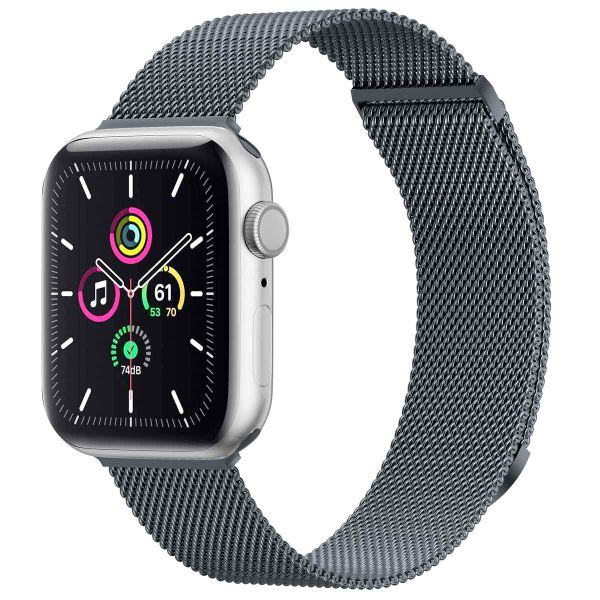 imoshion Bracelet magnétique milanais Apple Watch Series 1 á 10 / SE / Ultra (2) (44/45/46/49 mm) - Taille M - Gris