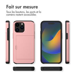 imoshion Coque arrière avec porte-cartes Apple iPhone 14 Pro - Rose Doré