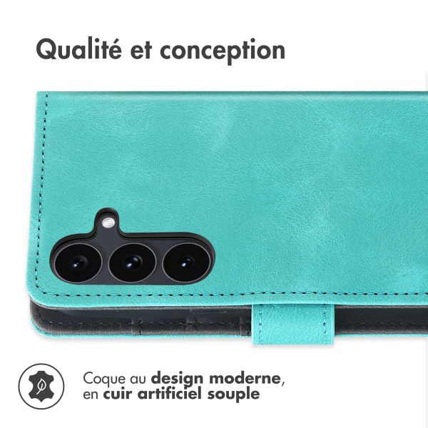 imoshion Etui de télephone portefeuille avec cordon Samsung Galaxy S25 FE - Turquoise