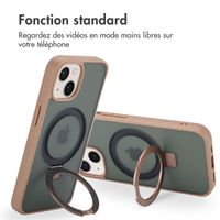 Accezz Coque Ring Stand avec MagSafe iPhone 15 - Brown