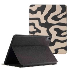 Selencia Coque tablette Vivid Apple iPad Air 11 pouces (2025) M3 / (2024) M2 / Air 5 (2022) / Air 4 (2020) - Art Wave Black
