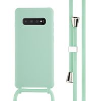 imoshion ﻿Coque en silicone avec cordon Samsung Galaxy S10 Plus - Menthe verte