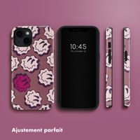 Selencia Coque arrière Vivid avec MagSafe Apple iPhone 14 - Wavy Smiley Pink