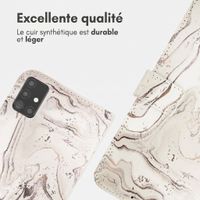 imoshion Étui de télephone portefeuille Design Samsung Galaxy A51 - Sandy Marble