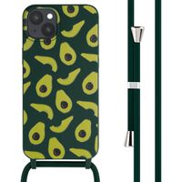 imoshion Coque design en silicone avec cordon Apple iPhone 15 Plus - Avocado Green