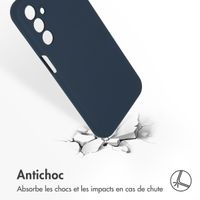 Accezz Coque Liquid Silicone Samsung Galaxy A15 (5G/4G) - Bleu foncé