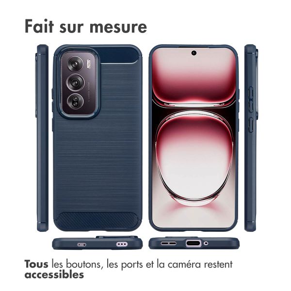 imoshion Coque Brushed Oppo Reno 12 - Bleu foncé