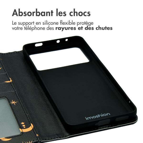 imoshion Étui de télephone portefeuille Design Xiaomi Poco X6 Pro - Sky Black