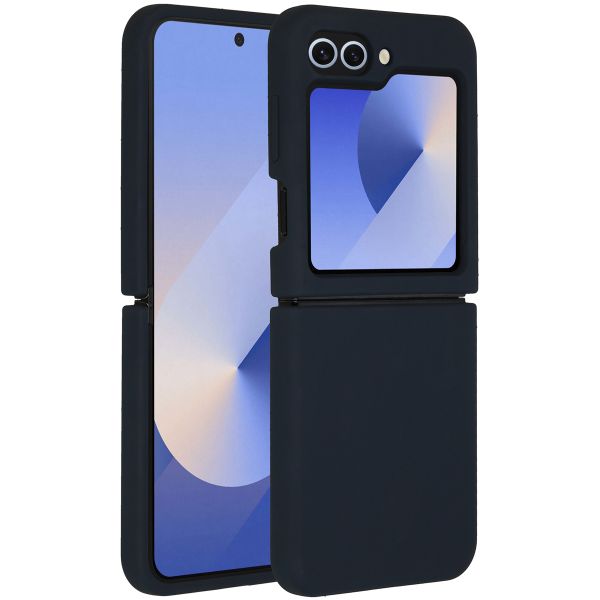 Accezz Coque Liquid Silicone Samsung Galaxy Z Flip 6 - Bleu foncé