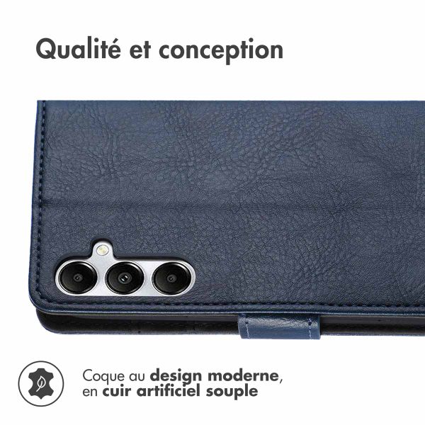 imoshion Étui de téléphone portefeuille Luxe Samsung Galaxy A35 - Bleu foncé