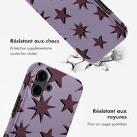 Selencia Coque arrière Vivid Tough avec MagSafe iPhone 16 - Stars Plum Lilac