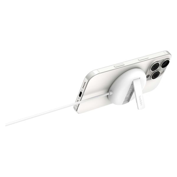 Belkin BoostCharge Pro Chargeur Magnétique 15W USB-C - MagSafe et Qi2 - Blanc