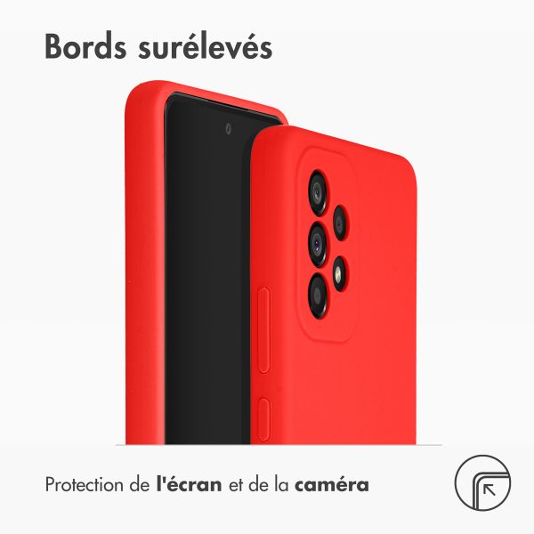 Accezz Coque Liquid Silicone Samsung Galaxy A53 - Rouge