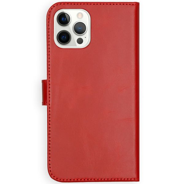 Selencia Étui portefeuille en cuir véritable Apple iPhone 12 Pro Max - Rouge