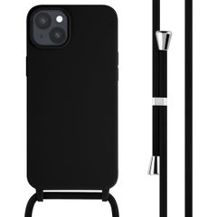 imoshion Coque en silicone avec cordon iPhone 15 Plus - Noir