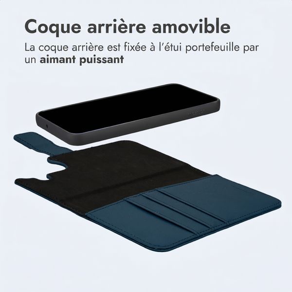imoshion Étui portefeuille luxe 2-en-1 amovible Samsung Galaxy A17 (5G) / (4G) - Bleu
