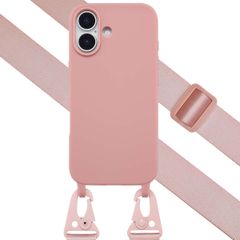 Selencia Coque silicone avec cordon amovible Apple iPhone 17 - Sand Pink