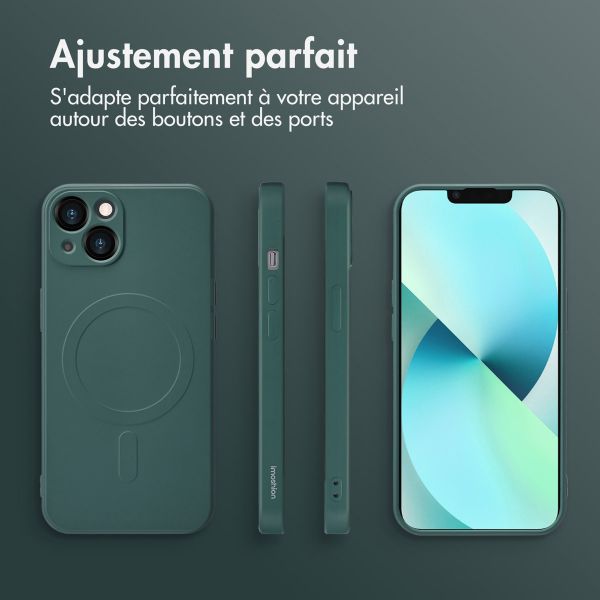 imoshion Coque Couleur avec MagSafe Apple iPhone 13 - Vert foncé