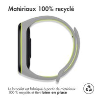 imoshion Bracelet sportif en silicone Xiaomi Mi Band 5 / 6 - Gris / Lime