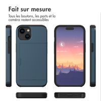 imoshion Coque arrière avec porte-cartes Apple iPhone 15 - Bleu foncé