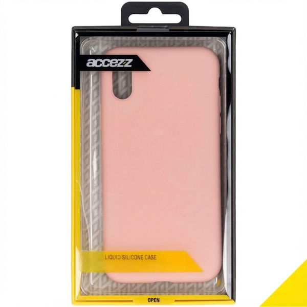 Accezz Coque Liquid Silicone Apple iPhone X / Xs - Rose