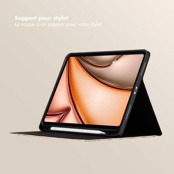 Selencia Coque tablette Sabi avec imprimé léopard Apple iPad Air 11 pouces (2025) M3 / (2024) M2 / Air 5 (2022) / Air 4 (2020) - Soft Ivory