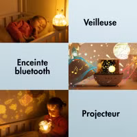 imoshion Projecteur Veilleuse Dreamlight avec Haut-parleur - 10 Rouleaux de Projection - Blanc