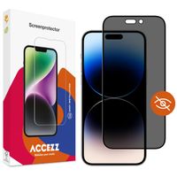 Accezz Protection d'écran en verre trempé Privacy iPhone 14 Pro