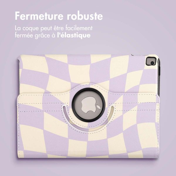 imoshion Coque tablette Design rotatif à 360° Apple iPad 9 (2021) 10.2 pouces / iPad 8 (2020) 10.2 pouces / iPad 7 (2019) 10.2 pouces - Dancing Cubes