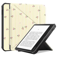 imoshion Étui de liseuse portefeuille design Pliable Kobo Libra Colour - Garden Stripes