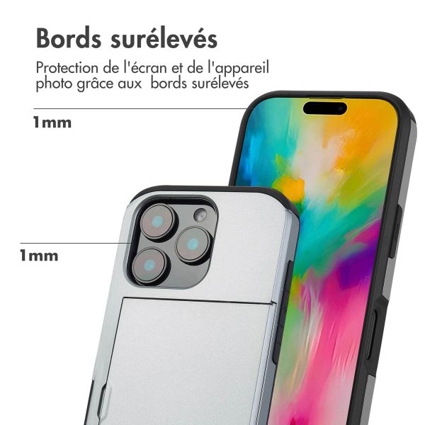 imoshion Coque arrière avec porte-cartes Apple iPhone 16 Pro - Gris