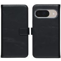 Selencia Étui portefeuille en cuir véritable Google Pixel 10 / 10 Pro - Noir