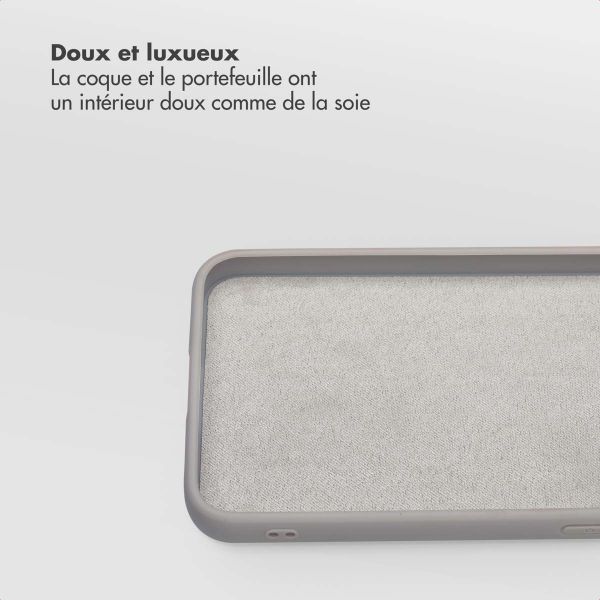 Selencia Étui portefeuille amovible Olyn avec MagSafe Samsung Galaxy S24 / S25 - Gris