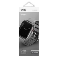 Uniq Bracelet Linus en silicone AiroSoft™ Apple Apple Watch Series 1 á 9 / SE (38/40/41 mm) | Series 10 (42 mm) - Gris Craie