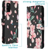 imoshion Coque silicone design Galaxy A41 - Blossom Watercolor Black