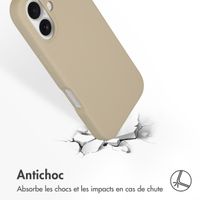 Accezz Coque Liquid Silicone avec MagSafe Apple iPhone 16 - Stone