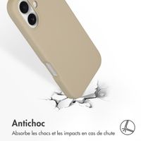 Accezz Coque Liquid Silicone avec MagSafe iPhone 16 - Stone