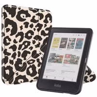 imoshion Étui de liseuse portefeuille design Pliable Kobo Clara Colour / BW - Leopard