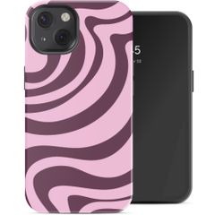 Selencia Coque arrière Vivid Apple iPhone 13 - Wavy Swirl Pink Plum