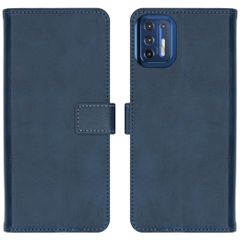 imoshion Étui de télephone portefeuille de luxe Motorola Moto G9 Plus - Bleu foncé