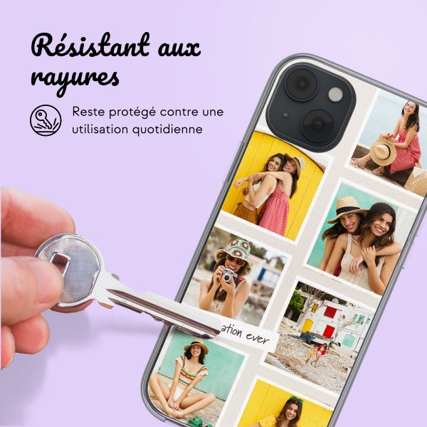 Coque personnalisée avec pellicule N°3 iPhone 14 - Transparent