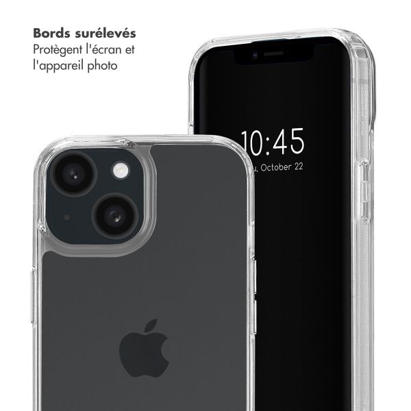 Selencia Coque arrière avec crochets amovibles Apple iPhone 15 - Transparent