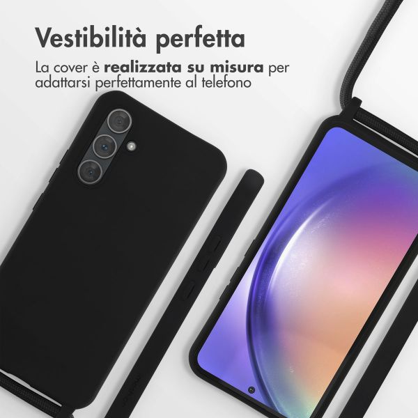 imoshion Coque en silicone avec cordon Samsung Galaxy A54 (5G) - Noir