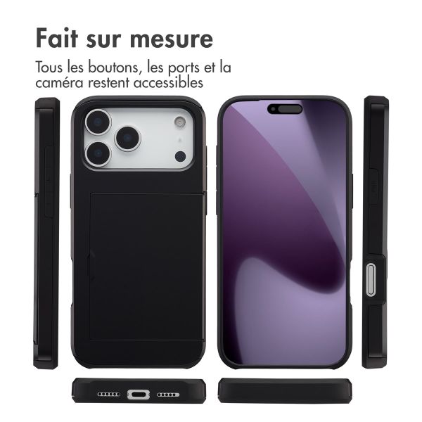 imoshion Coque arrière avec porte-cartes Apple iPhone 17 Pro Max - Noir
