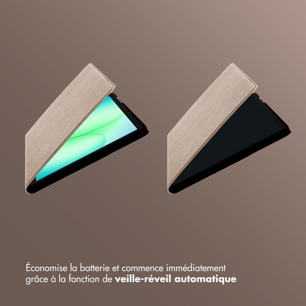 Selencia Coque tablette Riva Samsung Galaxy Tab A11 Plus - Beige