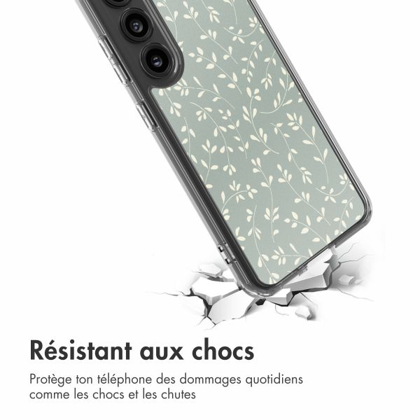 imoshion Coque Design Samsung Galaxy S23 - Smoke Green Flowers