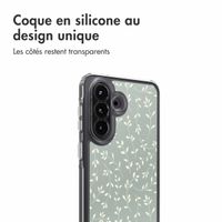 imoshion Coque Design Samsung Galaxy A57 (5G) - Smoke Green Flowers